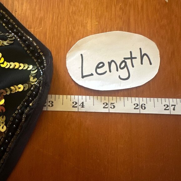 Forever 21 Black gold silver sequin vest hook closure M - Picture 4 of 6